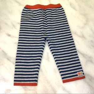 catimini • gray & navy striped knit pants 9mo